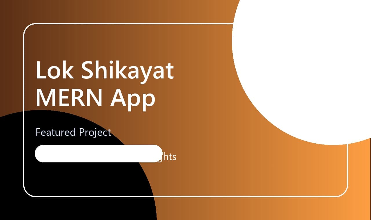 Lok Shikayat - Digital Complaint Management System preview